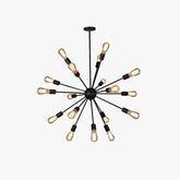 Star-Shaped Design Black Metal Industrial Pendant Light - Clowas